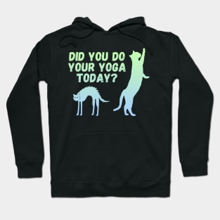 Did you do your yoga today? | Cat stretching design Hoodie